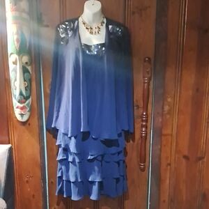 SLNY Navy Blue Dress